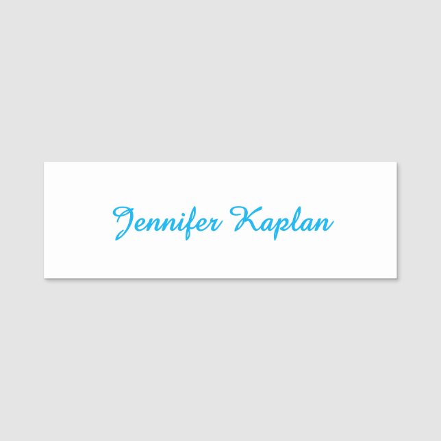 Classical Handwriting Minimalist Professional Name Tag (Front)