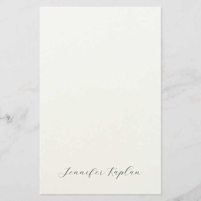 Classical Handwriting Minimalist Professional Stationery (Front)