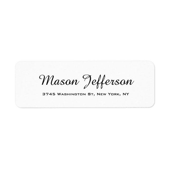 Classical Handwriting Plain Elegant Professional (Front)