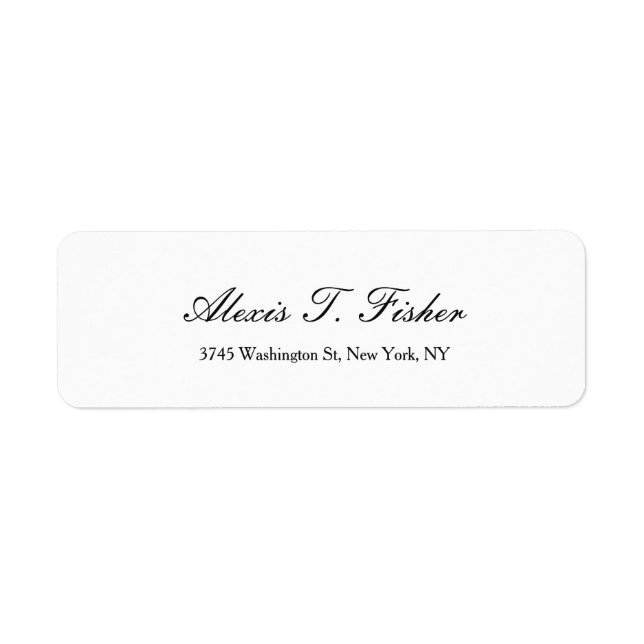 Classical Handwriting Plain Simple White (Front)