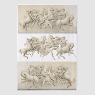 Classical Horse Vintage Decoupage Woman Angel  Tissue Paper