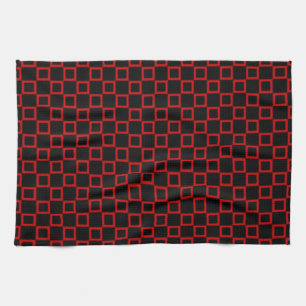 Classical Kitchen towel with red Abstract Design