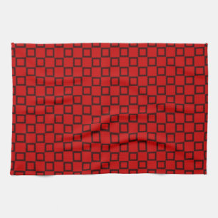 Classical Kitchen towel with red Abstract Design