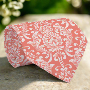 Classical Luxury Old Fashioned Damask Floral Royal Tie