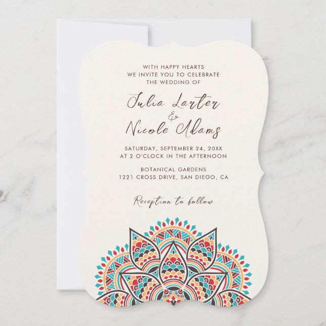Classical Mandala Designs Invitation (Front)