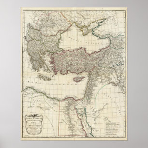 Classical Map of Rome Poster
