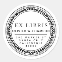 Classical Masculine Frame Ex Libris Bookplate