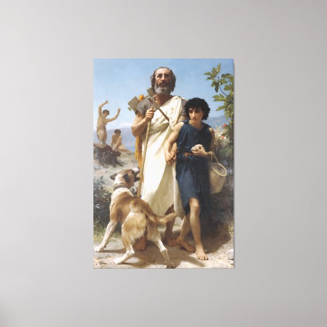 Classical Masterpiece Restoration - Father and Chi Canvas Print (Front)
