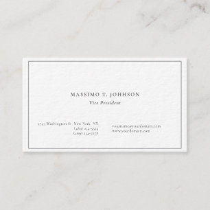 Classical Minimalist Plain Luxury Thick Business Card