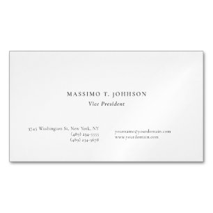 Classical Minimalist Plain Magnetic Business Card