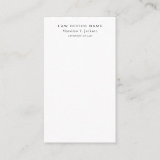 Classical Minimalist Plain Simple Black White Enclosure Card