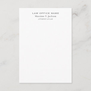 Classical Minimalist Plain Simple Black White Enclosure Card