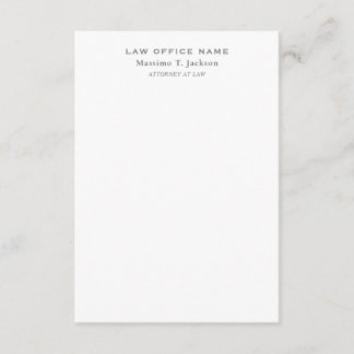 Classical Minimalist Plain Simple Black White Enclosure Card
