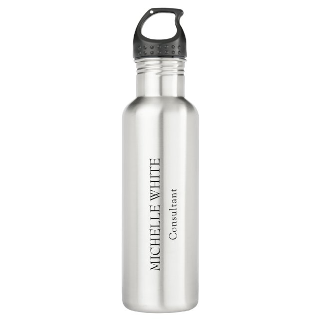 Classical Minimalist Professional Add Name 710 Ml Water Bottle (Front)