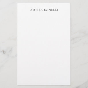 Classical Minimalist Professional Plain Add Name Stationery