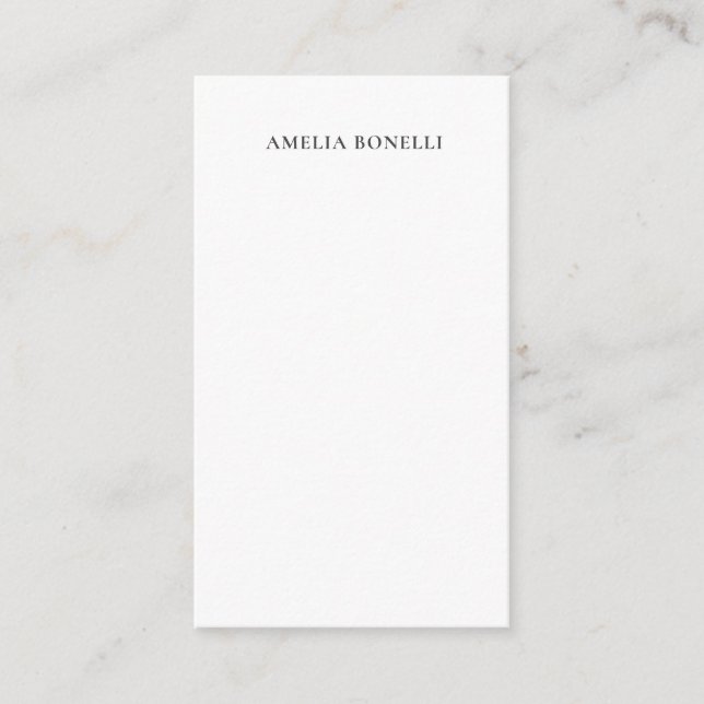 Classical Minimalist Professional Plain Enclosure Card (Front)