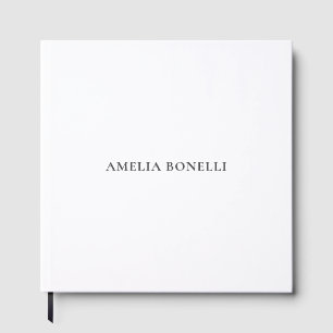 Classical Minimalist Professional Plain Guest Book