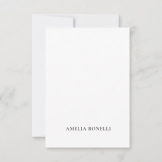 Classical Minimalist Professional Plain RSVP Card