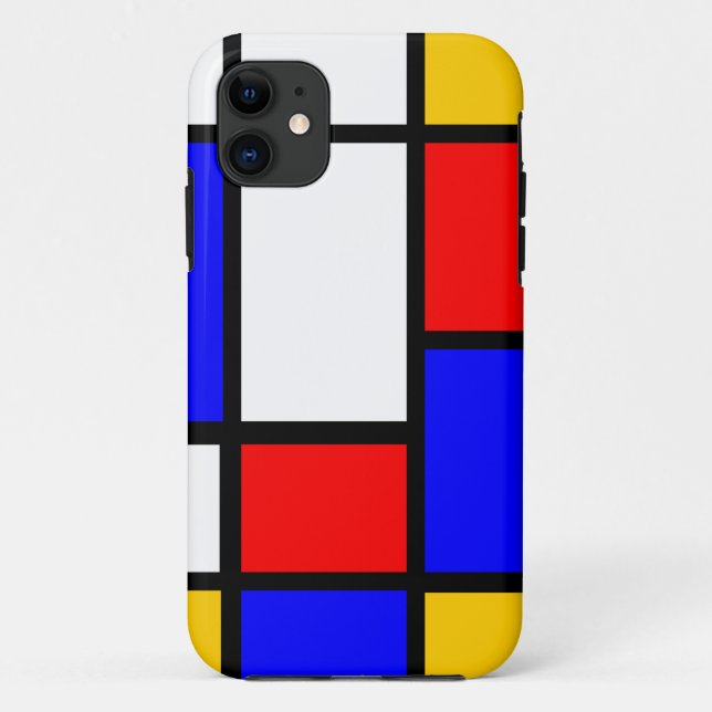 Classical Mondrian Case-Mate iPhone Case (Back)