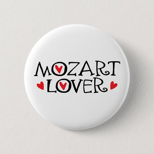 Classical Mozart Lover Gift 6 Cm Round Badge (Front)