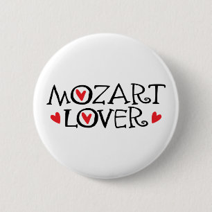 Classical Mozart Lover Gift 6 Cm Round Badge