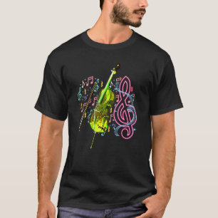 Classical Music Cellist Musician Heart Treble Clef T-Shirt