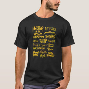 Classical Music Composer In Metal Style T-Shirt