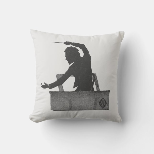 Classical Music conductor - vintage Mahler Cushion (Front)