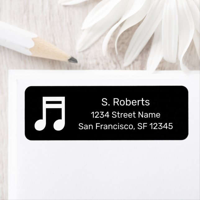 Classical music note custom Return Address Labels (Insitu)
