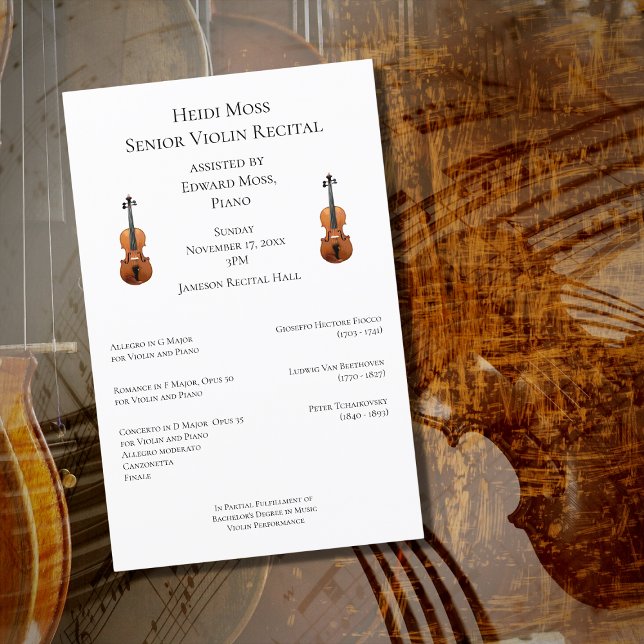 Classical Music Recital Concert Violin Program (Creator Uploaded)