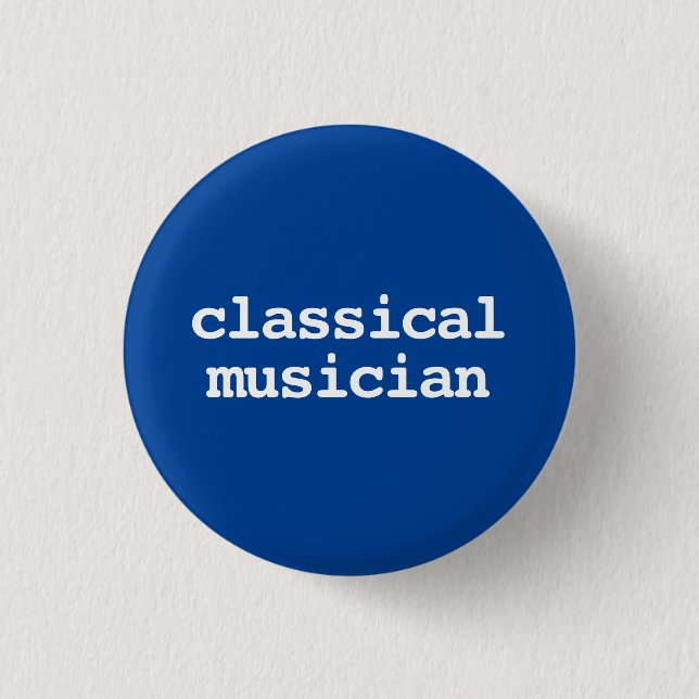 classical musician typography Button (Front)