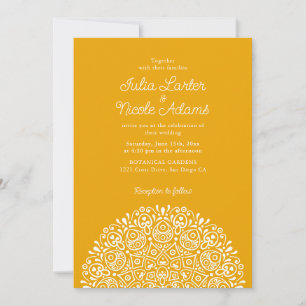 Classical Ornate Art Deco Style Mandala Wedding Invitation
