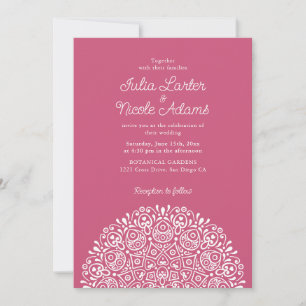 Classical Ornate Art Deco Style Mandala Wedding Invitation