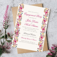 Classical Pearl Swan Floral Frame Engagement Party