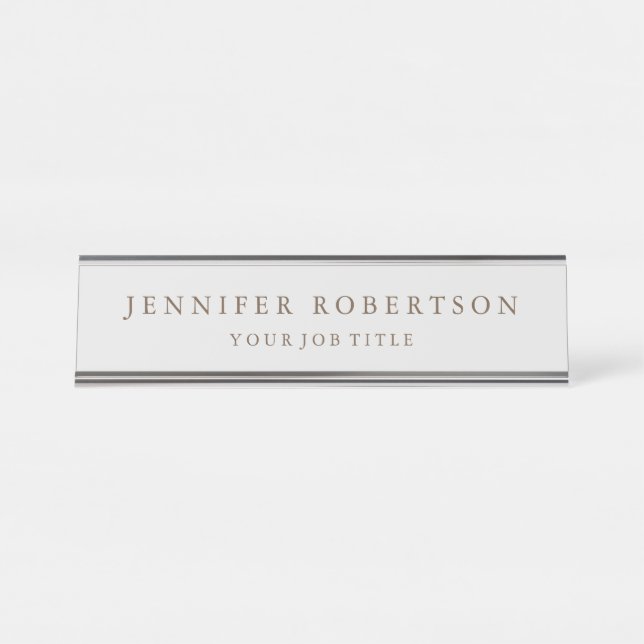 Classical Personalised Customised Desk Name Plate (Front)