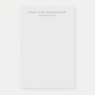 Classical Personalised Customised Minimalist Post-it Notes