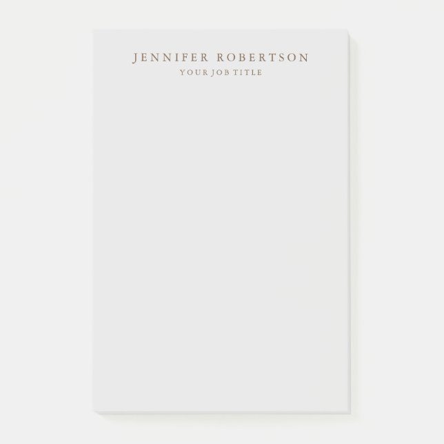 Classical Personalised Customised Minimalist Post-it Notes (Front)