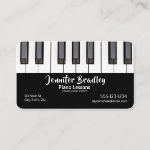 Classical Piano Teacher Business Cards