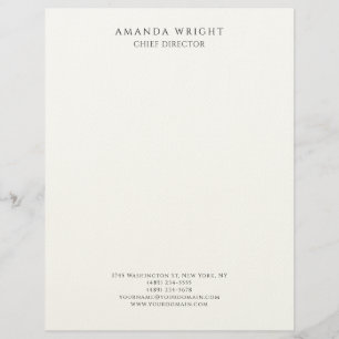 Classical Plain Attractive Stylish Business Custom Letterhead