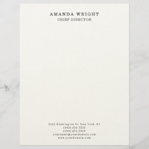 Classical Plain Attractive Stylish Business Custom Letterhead