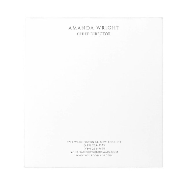 Classical Plain Attractive Stylish Business Notepad (Front)
