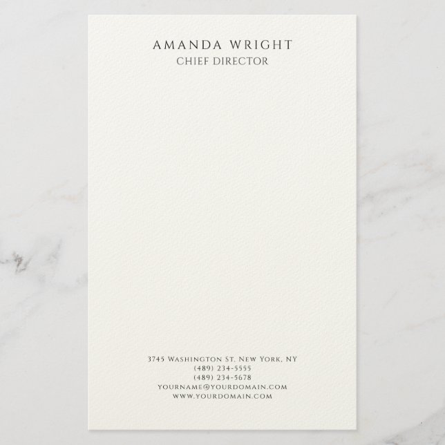 Classical Plain Attractive Stylish Business Stationery (Front)