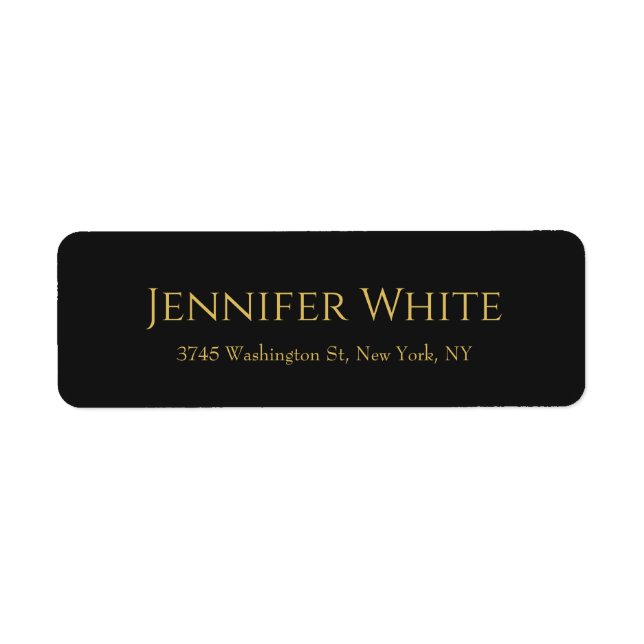Classical Plain Elegant Black Gold Colour Minimal (Front)