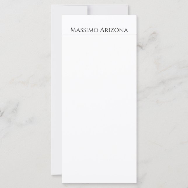 Classical Plain Elegant Black & White Minimalist (Front)