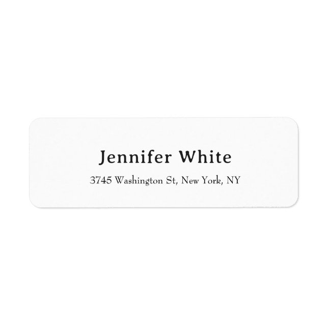 Classical Plain Elegant Black & White Minimalist (Front)