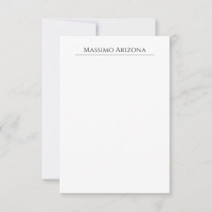 Classical Plain Elegant Black & White Minimalist Card
