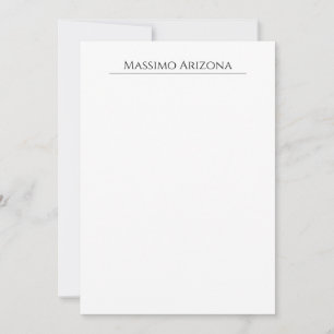 Classical Plain Elegant Black & White Minimalist Card