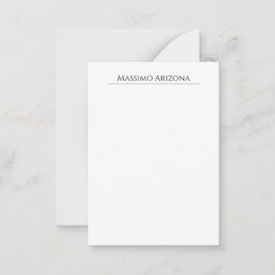 Classical Plain Elegant Black & White Minimalist Card