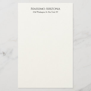 Classical Plain Elegant Black & White Minimalist Stationery