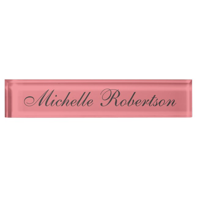 Classical Plain Minimalist Add Own Name Nameplate (Front)